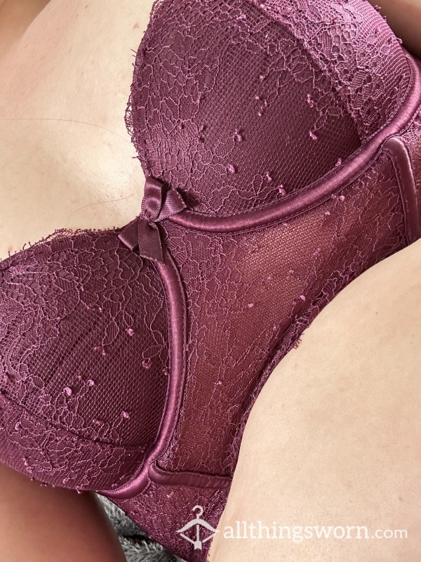 Purple Victoria Secret Bra With Lace