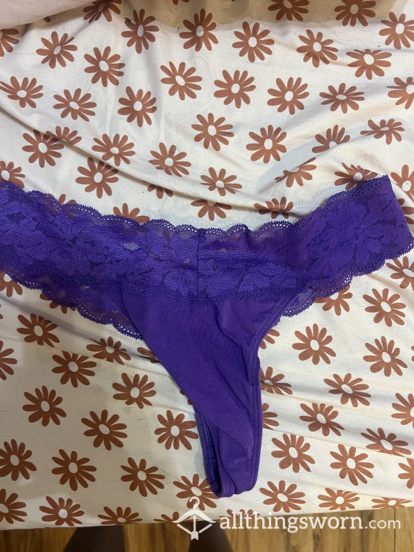 Purple VS Lace Thong