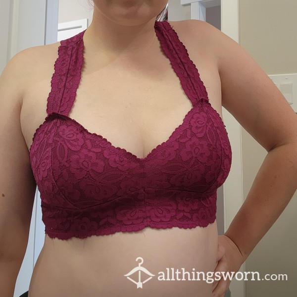 Purple D Cup Well-Worn Bralette - Worn For 48+ Hours