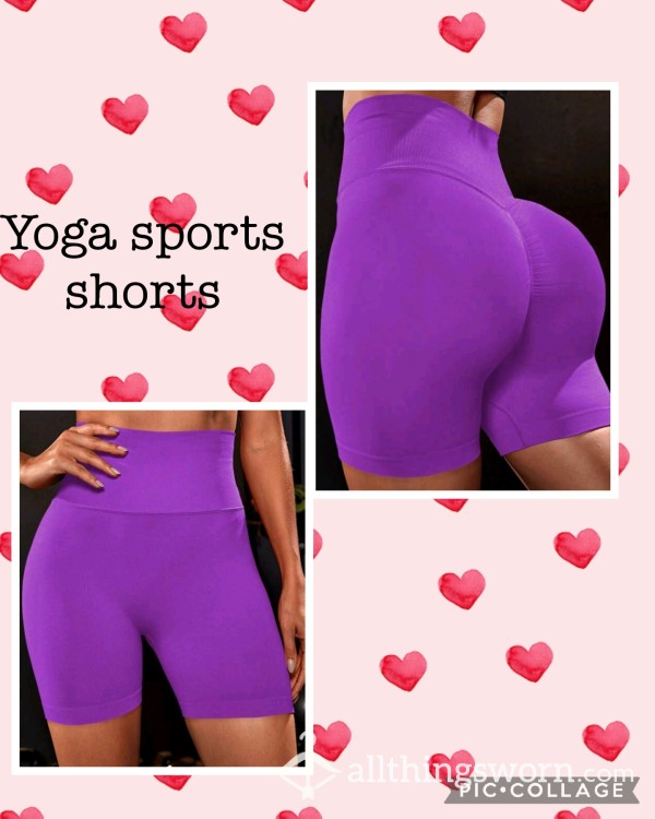 Purple Yoga Sports Shorts