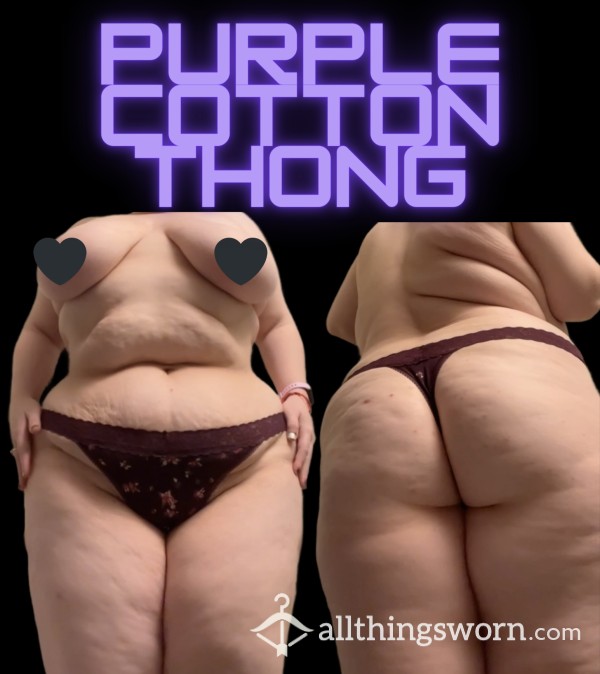 Purple/Cotton/Thong/XL