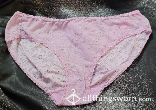 Purple/Lilac Nylon Secret Treasures Panties With Flower Design