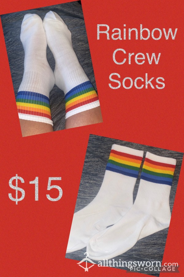 Rainbow Crew Socks