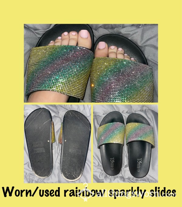 Rainbow Sparkly Slides