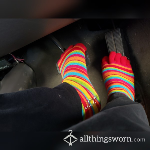 Rainbow 🌈 Toe Socks 😜 Custom Wear