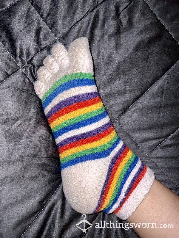 Toe Socks - High Ankle - Rainbow