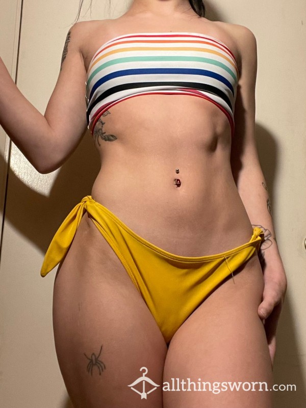 Rainbow Yellow Bikini Set 🌞