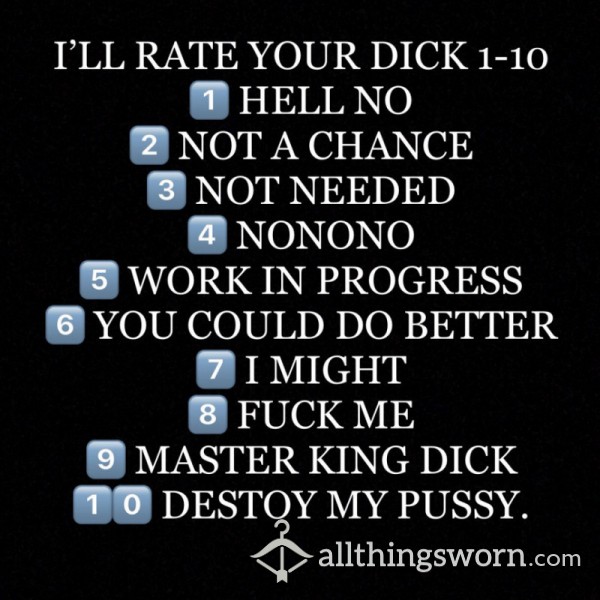 Rate Your 🍆Dick🍆