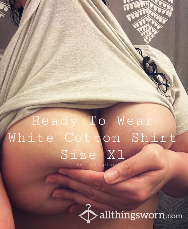 Ready To Wear White Cotton Shirt XL