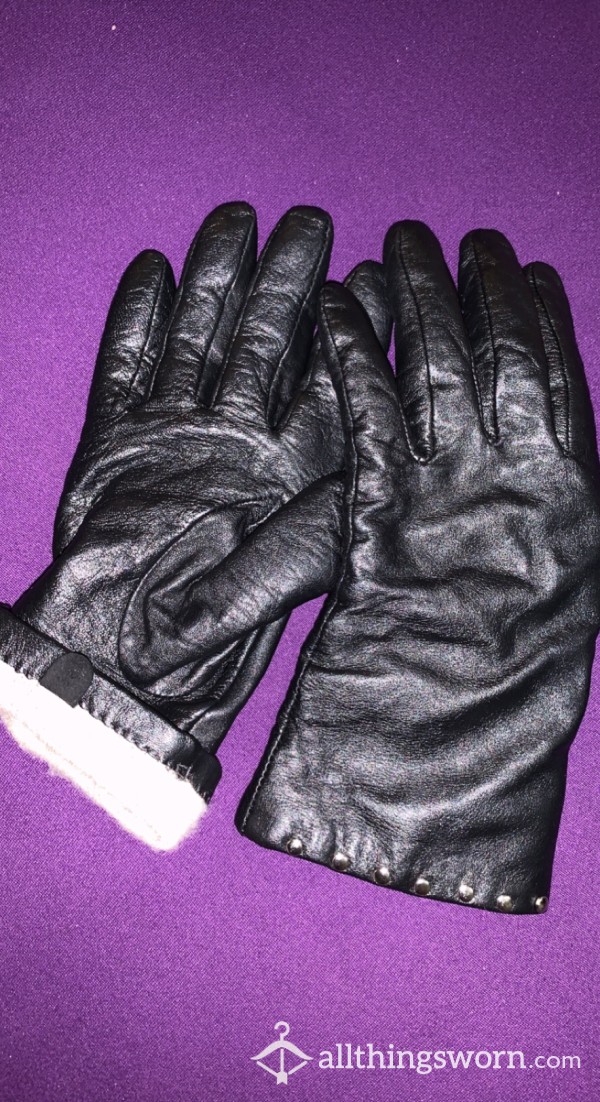 Real Leather And Kashmir Gloves 💕