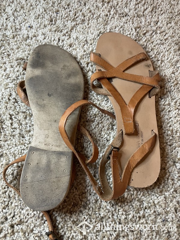 Real Leather Strappy Italian Sandals