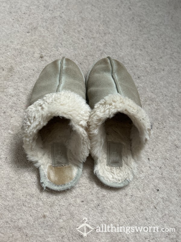 Really Worn Green Slippers
