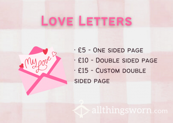 Receive A Hand Written Love Letter! 💌
