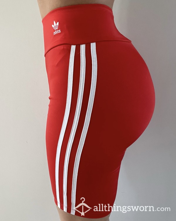 ‼️ RED ADIDAS SHORT ‼️  AND FREE PUSSY POP 🍭