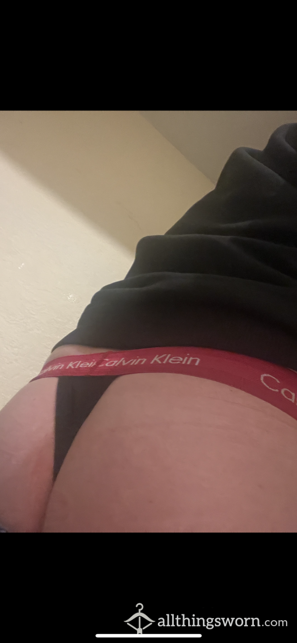 Red And Black Calvin Klein Thong