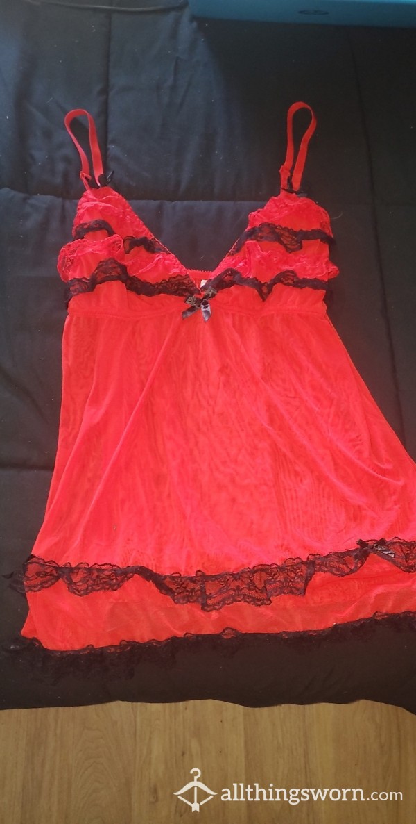 Red And Black Lingerie Dress