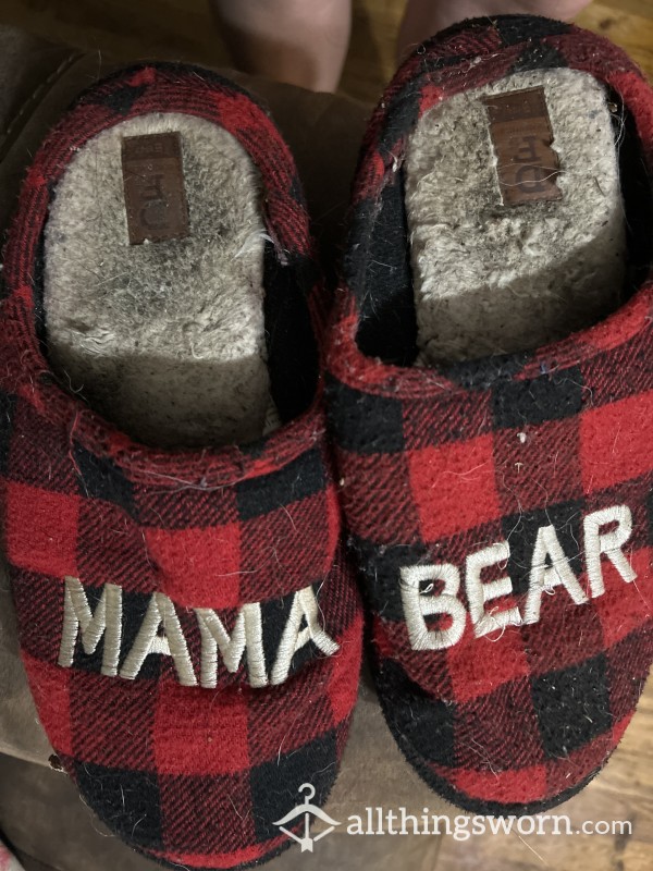 Red And Black Plaid Slippers