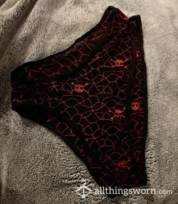 Red And Black Skull Knickers