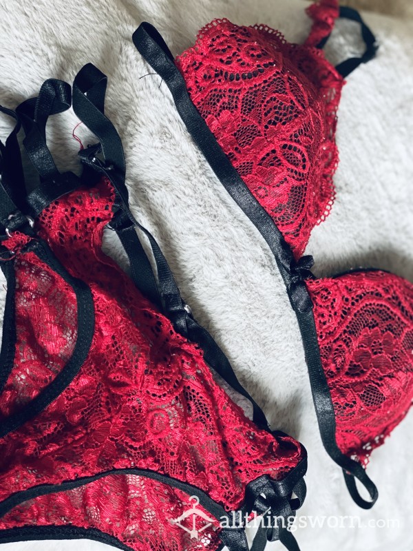 ❤️🖤 Red And Black Strap Set 🖤❤️