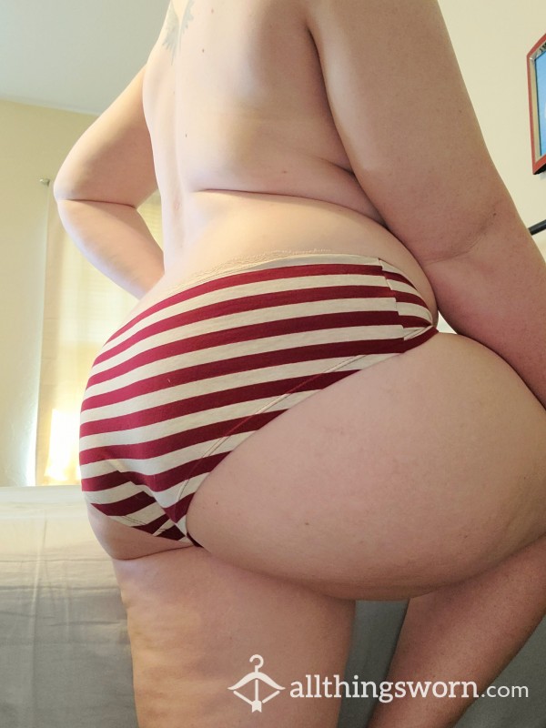 Red And Grey Cotton Panties