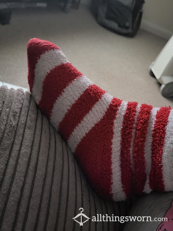 Red And White Bed Socks