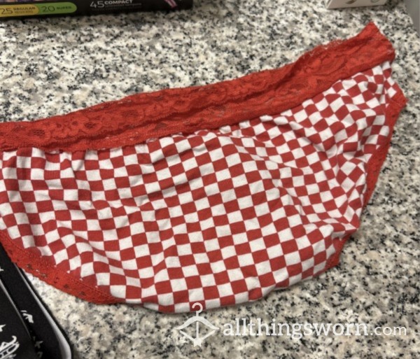 Red And White Checkered Panties