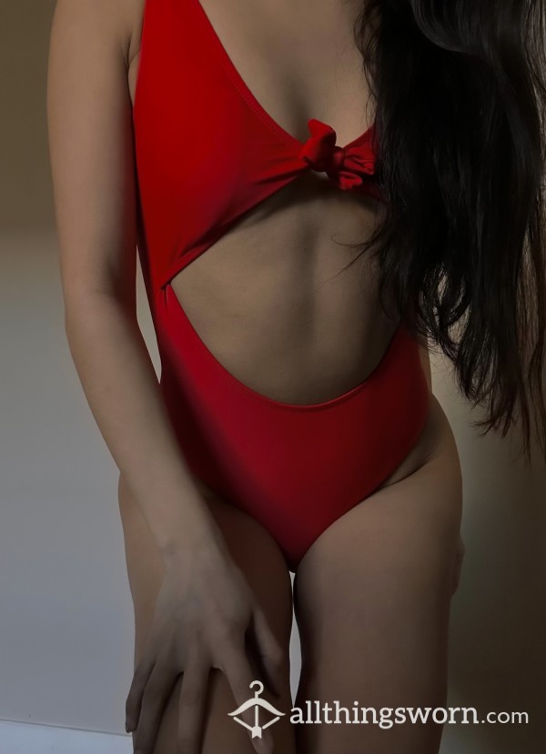 Red One-Piece Bathing Suit