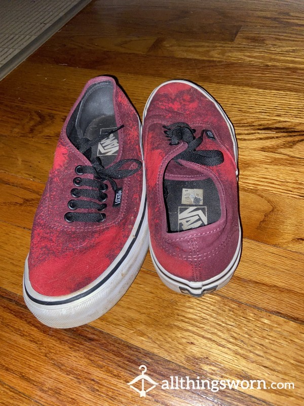 Red Bleached Shoes