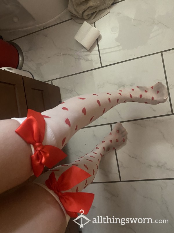 Red Bow Thigh Highs