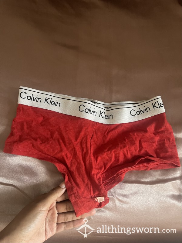 Red Calvin Klein Old Boxer Knickers 🍑