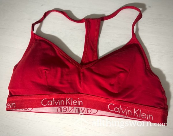 Red Calvin Klein Sports Bra