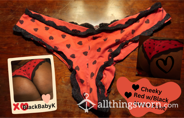 Red Cheeky Panty | Well-worn
