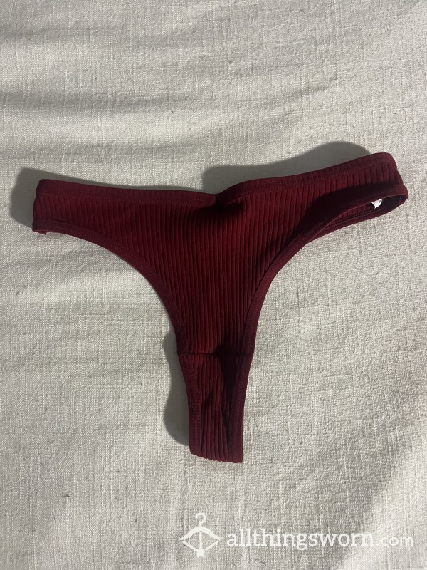 Red Cotton Thong