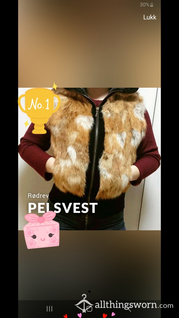 Red Fox Fur Vest With Hoodie❤️‍🔥❤️‍🔥❤️‍🔥