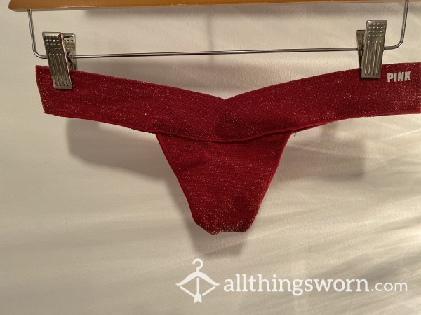 Red Glitter Victoria Secret Thongs- I’ll Do Whatever You Want Me To Do With Them