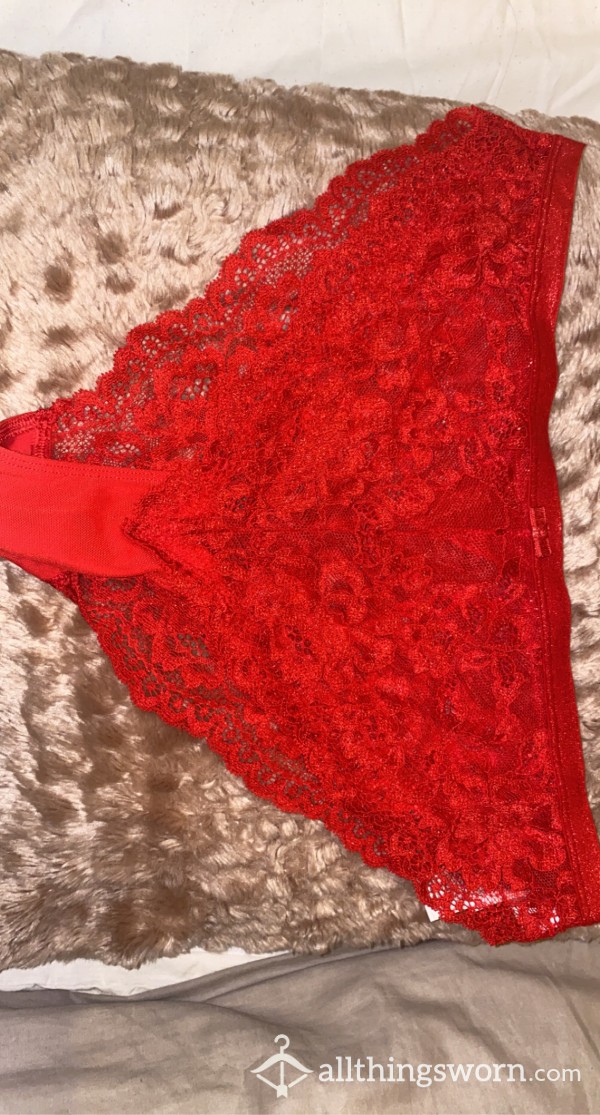 Red Glitzy Lace Knickers