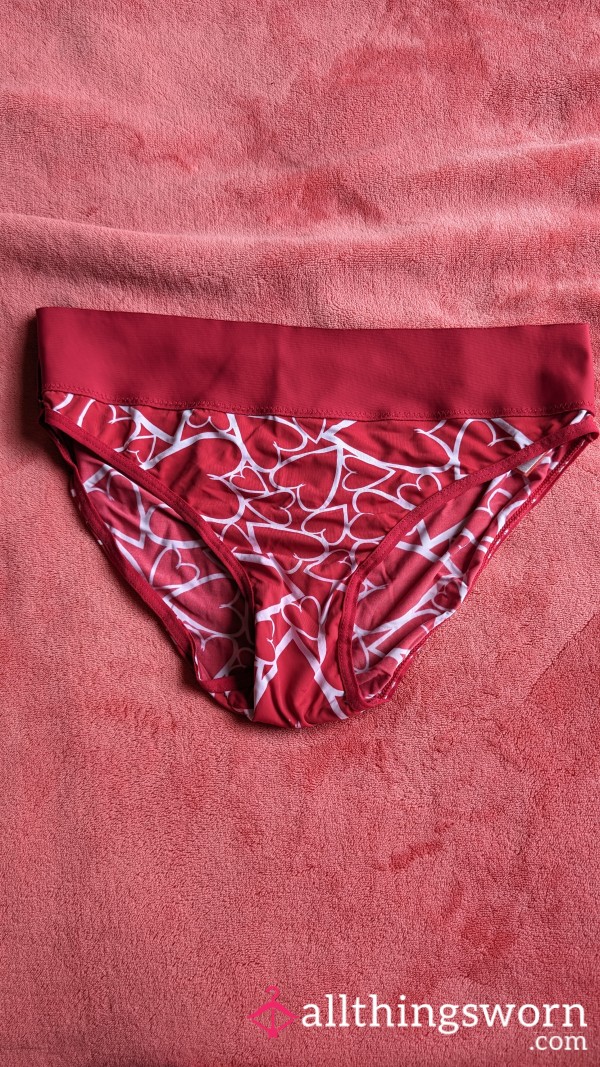 ❤️ Red Heart Pattern Panties ❤️