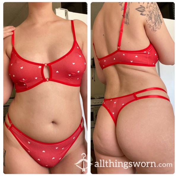 Red Hearts Two Piece Set