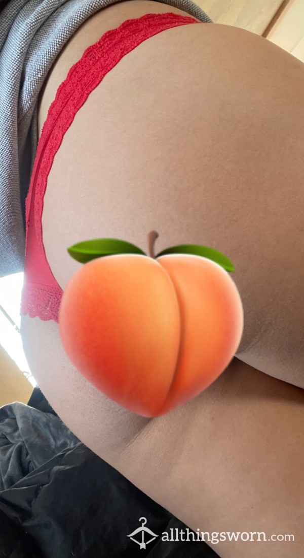 Red Hot Cheeky Thong Worn By A Peach 😋🍑❤️