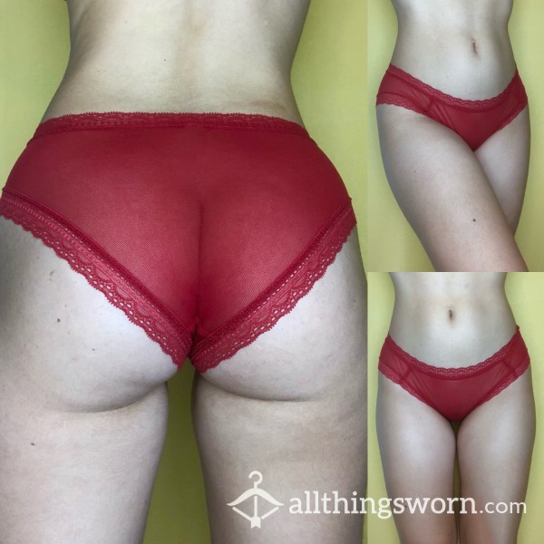 Red Hot Fullback Lace Panties