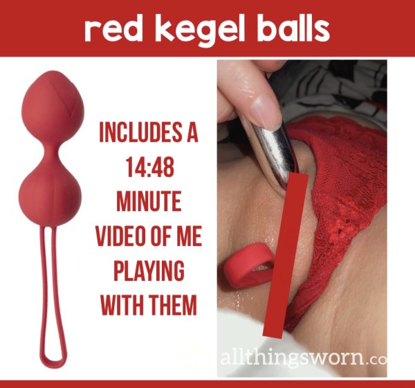 *reduced* Red Kegel Balls - Video Included❣️