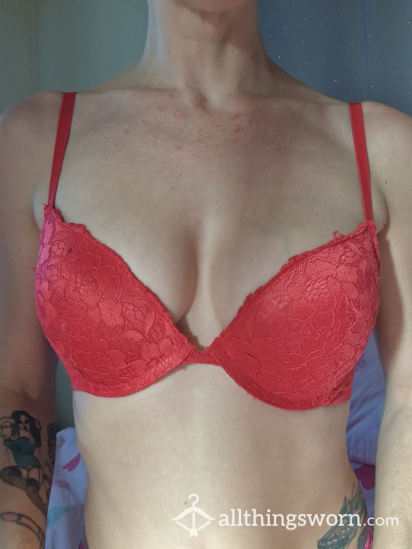 Red Lace Cup Detail Ann Summers Bra