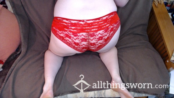 Red Lace Fullback Panties