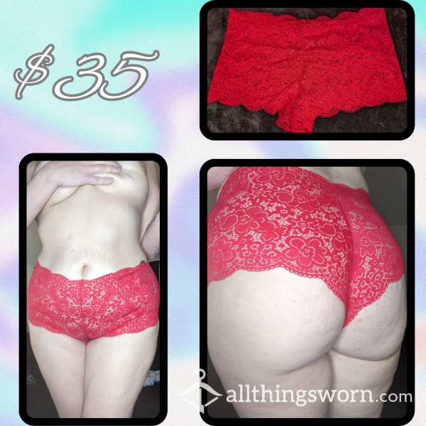 Red Lace Pantys (Free Shipping In USA)