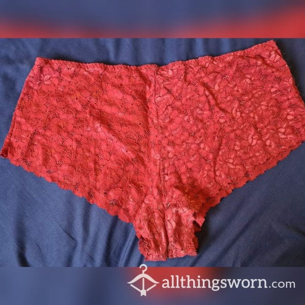 Red Lace Pantys REDUCED