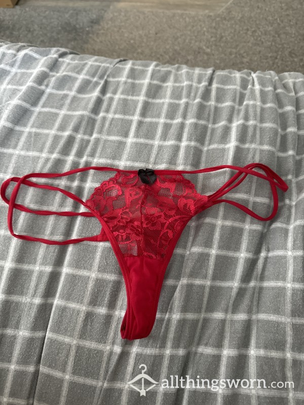 Red Lace Thong