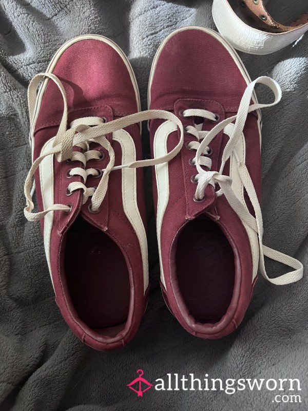 Red Lace Up Vans
