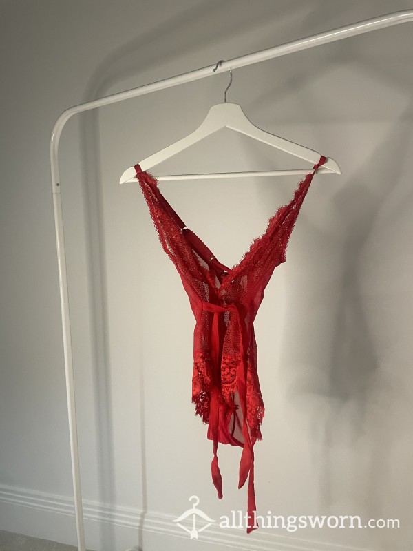 Red Laced Bodysuit