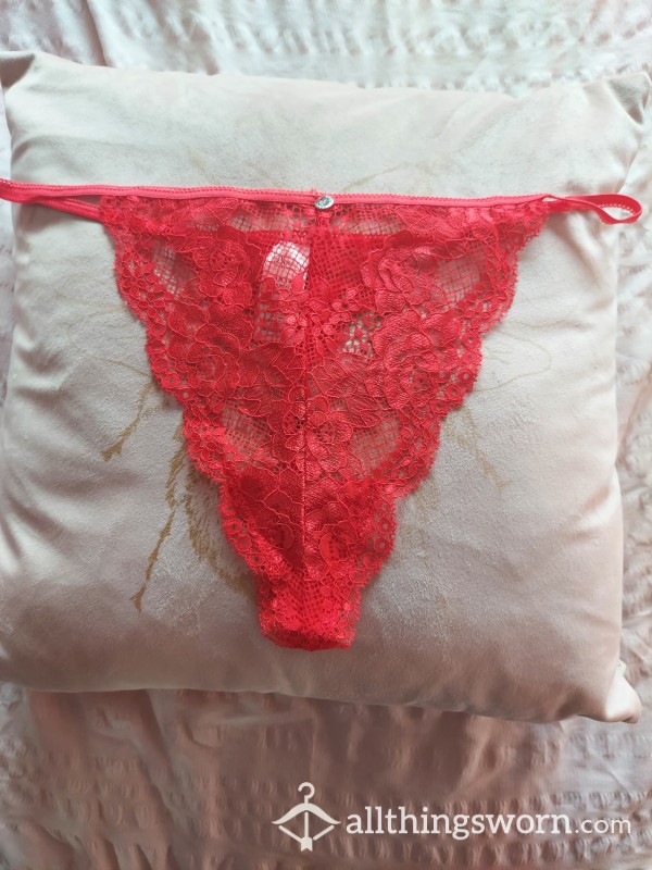 Red Lacey Boux Avenue G String