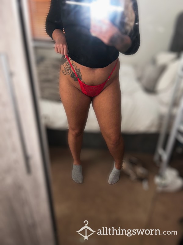 Red Lacey G String
